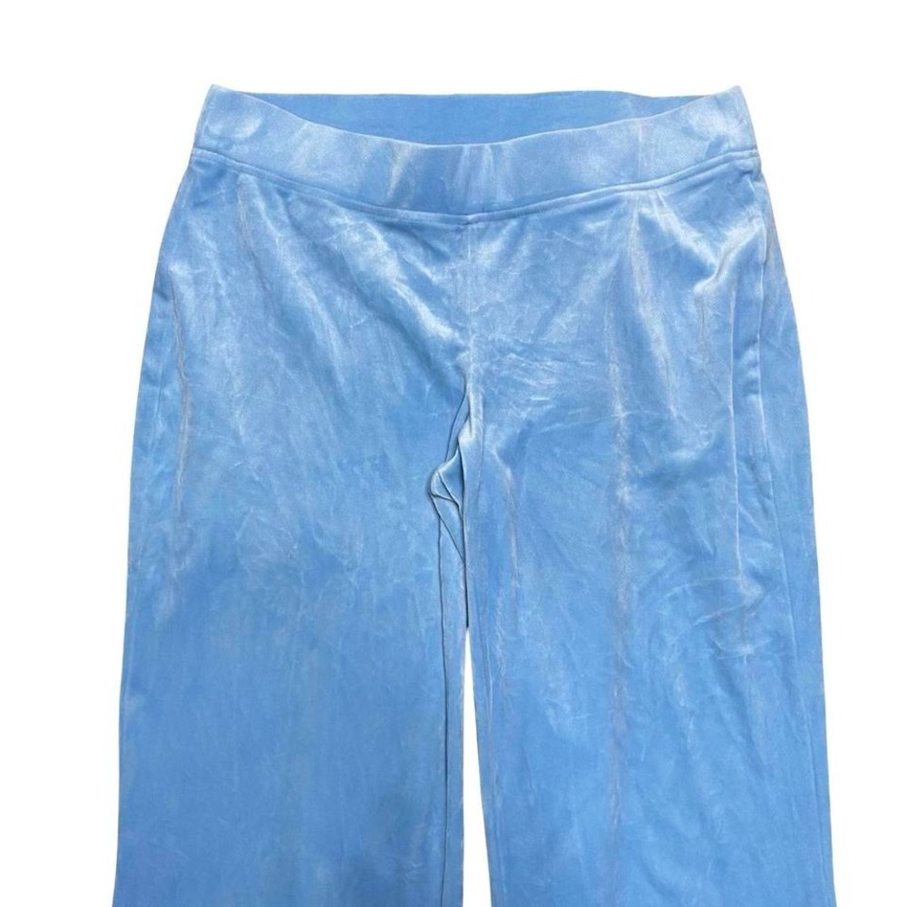 Women's Juicy Couture velour baby blue pants - Picture 3 of 8